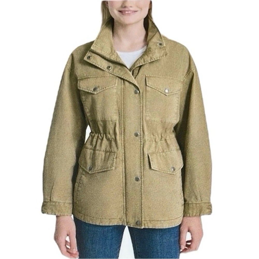 Levi's Women’s Tan Field Multi-Pockets‎ Utility Jacket 100% Cotton Size XL